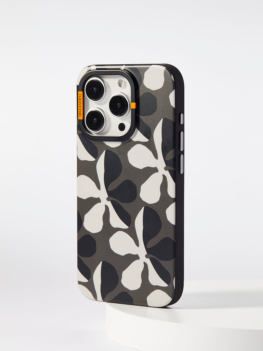 Midnight Blossom Phone Case - Taupe Brown Protective Cover for iPhone & Samsung | Perfect for Everyday Use, Travel & Outdoor Activities