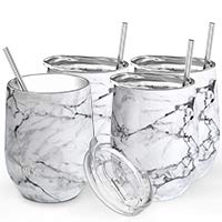 4 Pack - White Marble