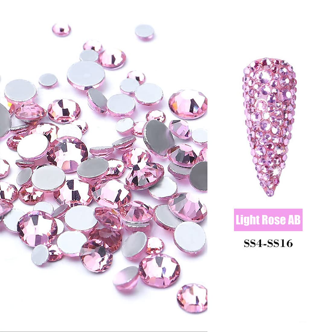 2520pcs Flat Back Mineral Gold Crystal AB Rainbow Pink Rhinestones for Nails - Multi Shapes & Sizes Nail Art Gems for DIY Manicure, Jewelry Making, and Crafting - Perfect for Nail Salon, Home Decoration, and Gift Giving