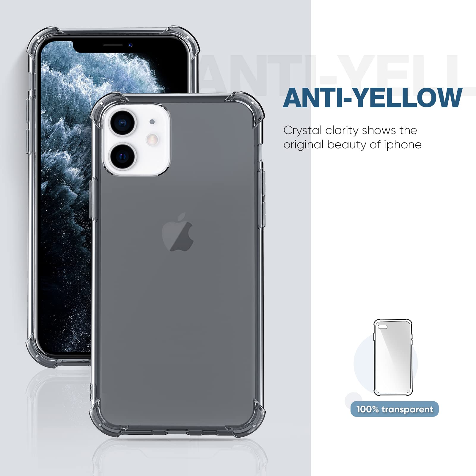 ORIbox Shockproof iPhone 11 Case - Heavy Duty 4 Corner Protection, Slim Fit Anti-Scratch Cover for iPhone 11 (Black) - Perfect for Outdoor Activities, Sports & Daily Use