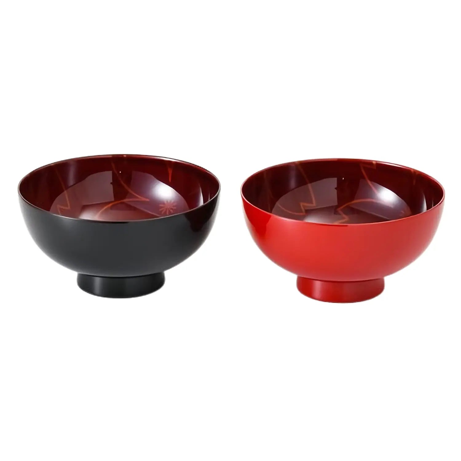 Premium Echizen Shikki Synthetic Resin Couple Bowls - Elegant Sandalwood Scented Dining Set for Romantic Dinners, Japanese Style Home Decor & Gift Idea