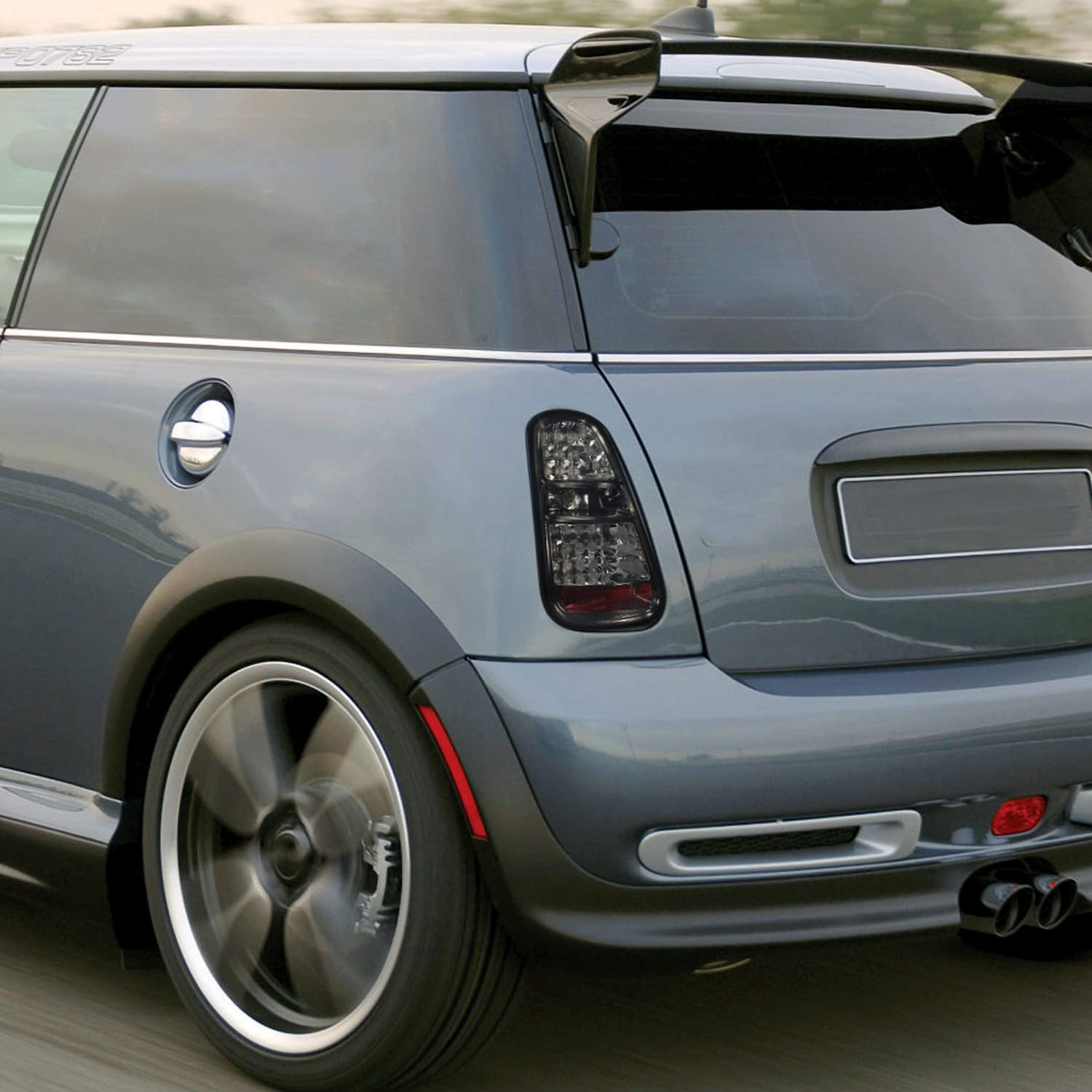 Spec-D Tuning LED Tail Lights - Smoke Lens Rear Brake Signal Lights for 2005-2006 Mini Cooper S (Left & Right Pair) - Upgrade Your Mini's Style & Visibility for Night Driving & Custom Looks