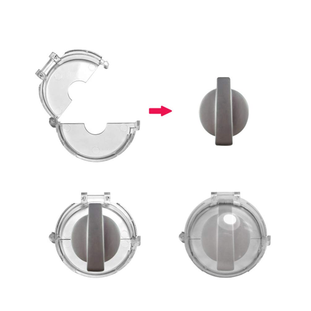 5Pcs Clear Stove Knob Covers - Child Safety Kitchen Protectors for Gas Stoves | Prevent Accidental Turning | Perfect for Homes with Toddlers & Young Children