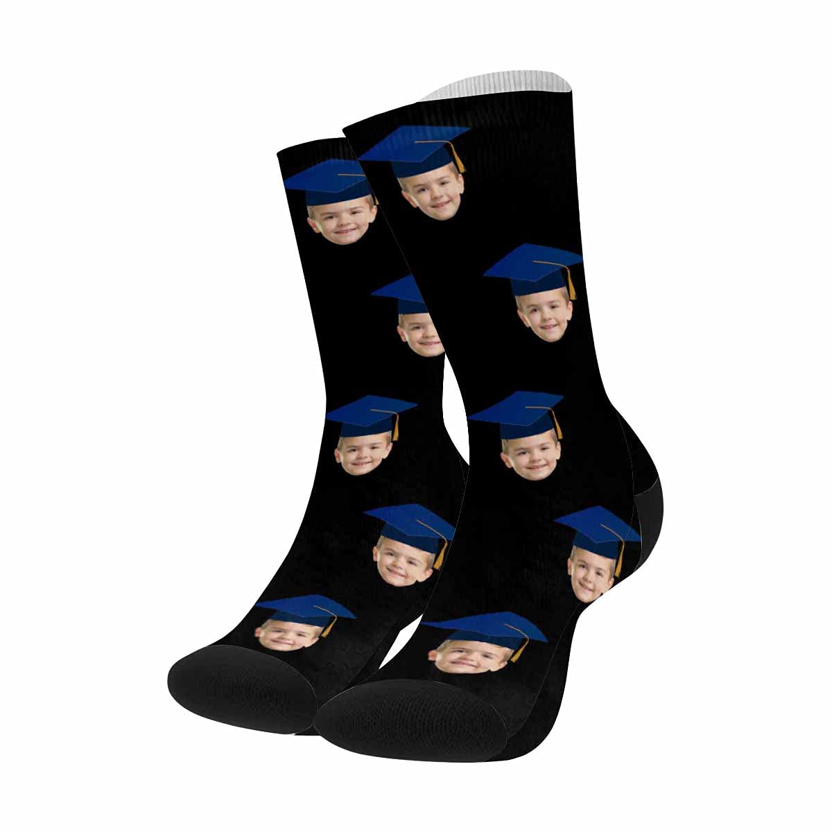 **Custom Photo Socks for Men & Women - Personalized Graduation Gifts, Bachelor Party Favors - Unique Printed Crew Socks for Special Occasions & Everyday Wear**
