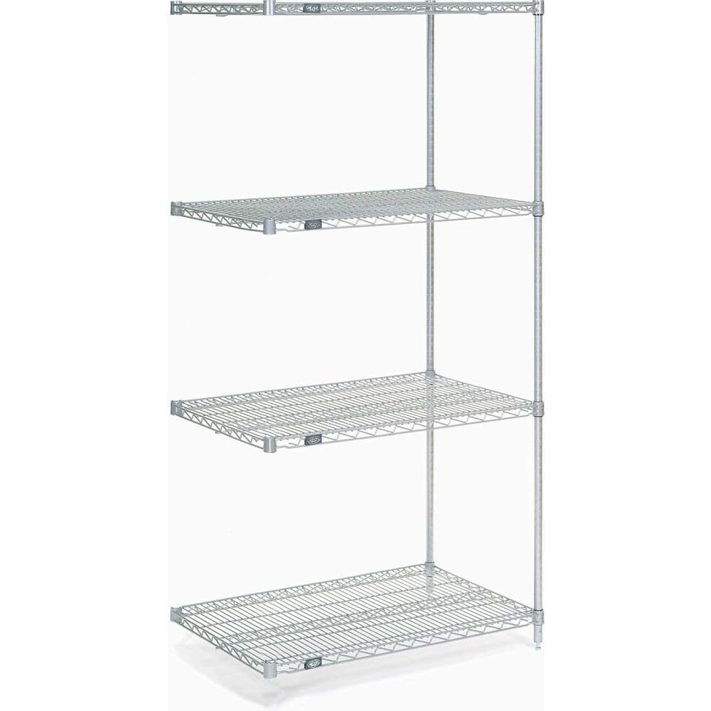 Nexel Poly-Z-Brite 5 Tier Wire Shelving Add-On Unit - 24