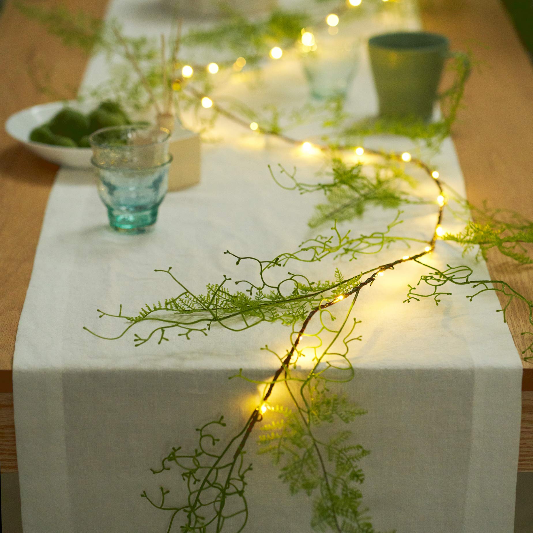St. Patrick's Day Decorations - Battery Operated Green Fern Garland with LED Lights for Bedroom, Party & Home Decor | Perfect for Saint Patrick's Day Celebrations, Irish Themed Events & Festive Home Lighting