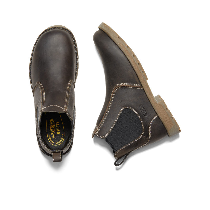 Men's Seattle Romeo Soft Toe Work Boots - Cascade Brown & Black Leather - Durable Comfort for Construction, Hiking & Outdoor Work