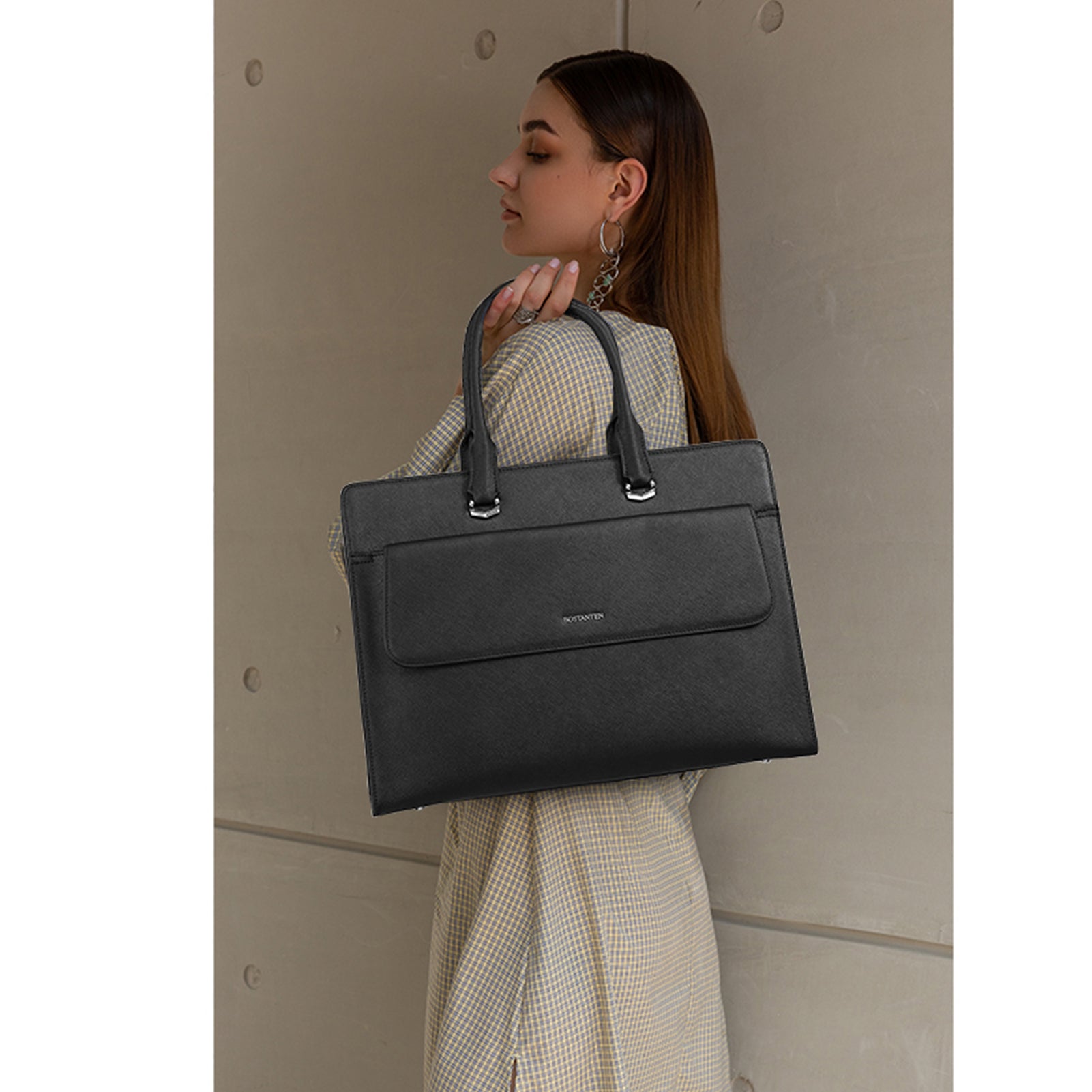 Jasmina Top Cowhide Leather Briefcase for Women - Stylish Crossbody Shoulder Bag for Work, Travel & Business Meetings | Premium Genuine Leather Laptop Briefcase