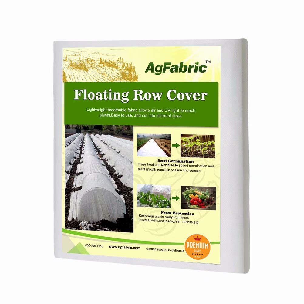 AGFabric 14'x100' 0.9oz Floating Row Cover - Plant Frost Protection Blanket for Vegetables, Freeze & Sun Protection Garden Fabric (White) | Ideal for Winter Protection, Seedling Growth & Greenhouse Use