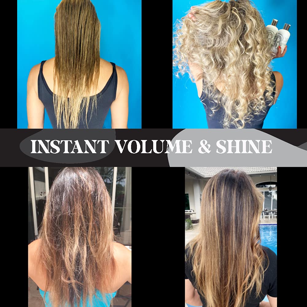 Biotin Shampoo and Conditioner Set for Hair Growth - Vitamin E, A, C & B Enriched Formula to Strengthen & Thicken Hair - Sulfate Free & Paraben Free (8.5oz) - Perfect for Thinning Hair, Damaged Hair & Daily Hair Care Routine