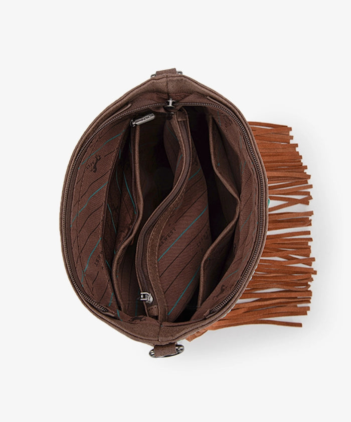 Montana West Aztec Fringe Concealed Carry Crossbody Purse for Women | Fashionable & Functional CCW Handbag | Perfect for Everyday Use, Travel & Outdoor Activities