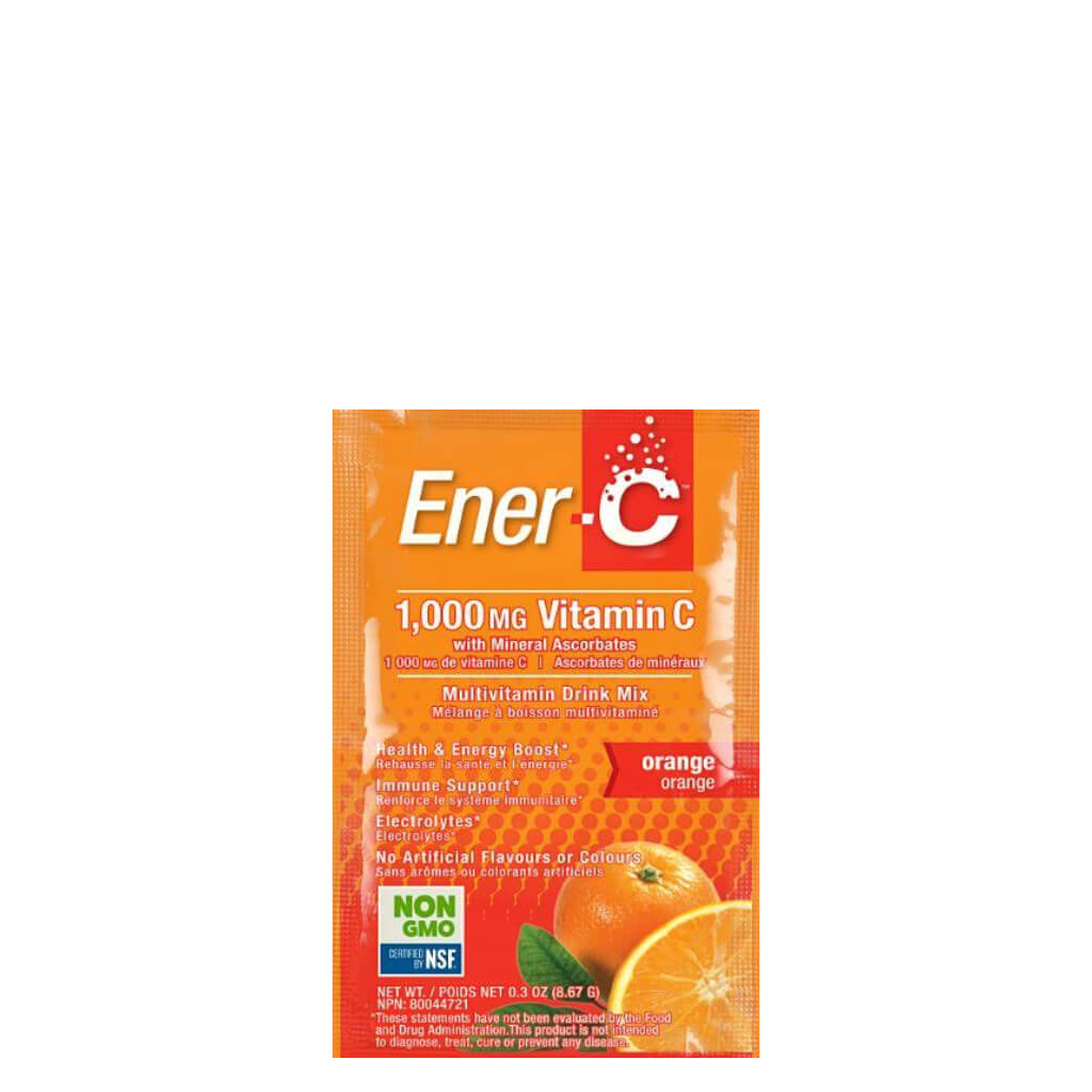 Ener C Multivitamin Drink Mix - Orange Flavor | Immune Support & Energy Booster | Perfect for Travel, Workouts & Daily Hydration