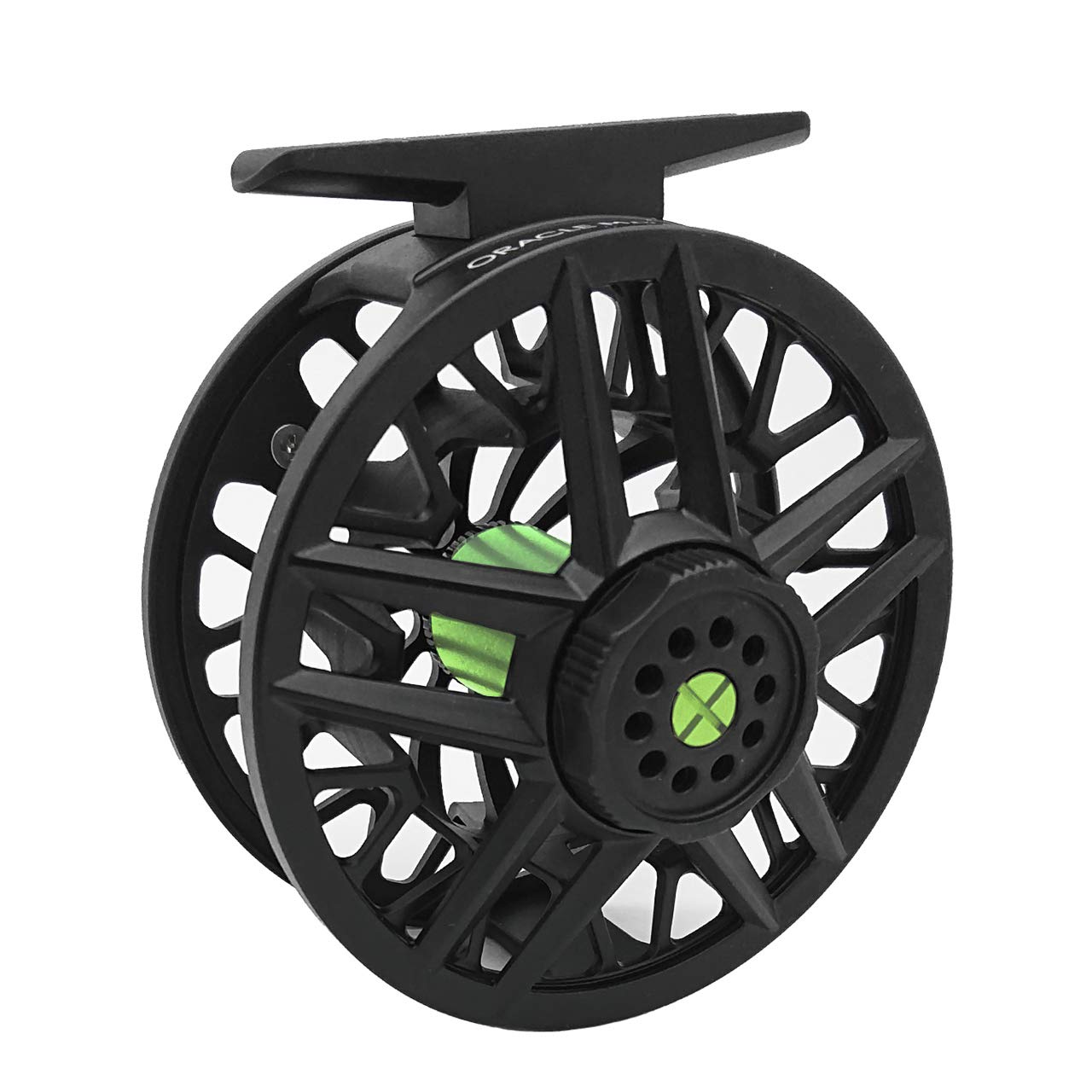 TIEMCO Oracle MA Black/Green Fly Fishing Reel Size 5/6 - Lightweight & Durable for Freshwater & Saltwater Fishing - Perfect for Trout, Bass, and Salmon Angling