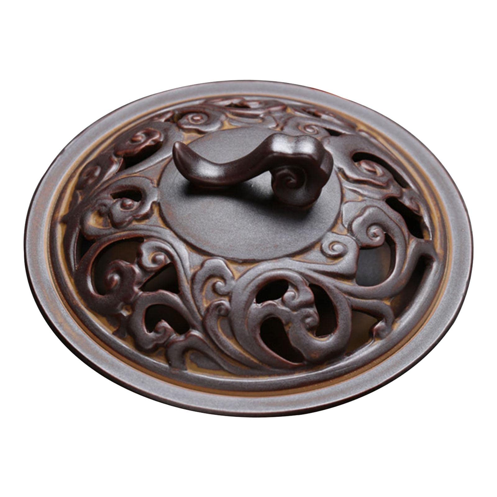 Premium Incense Burner & Stick Holder - Zen Aroma Diffuser for Home, Meditation, Yoga & Tea House Decor - Brown Cloud Design for Relaxation & Stress Relief