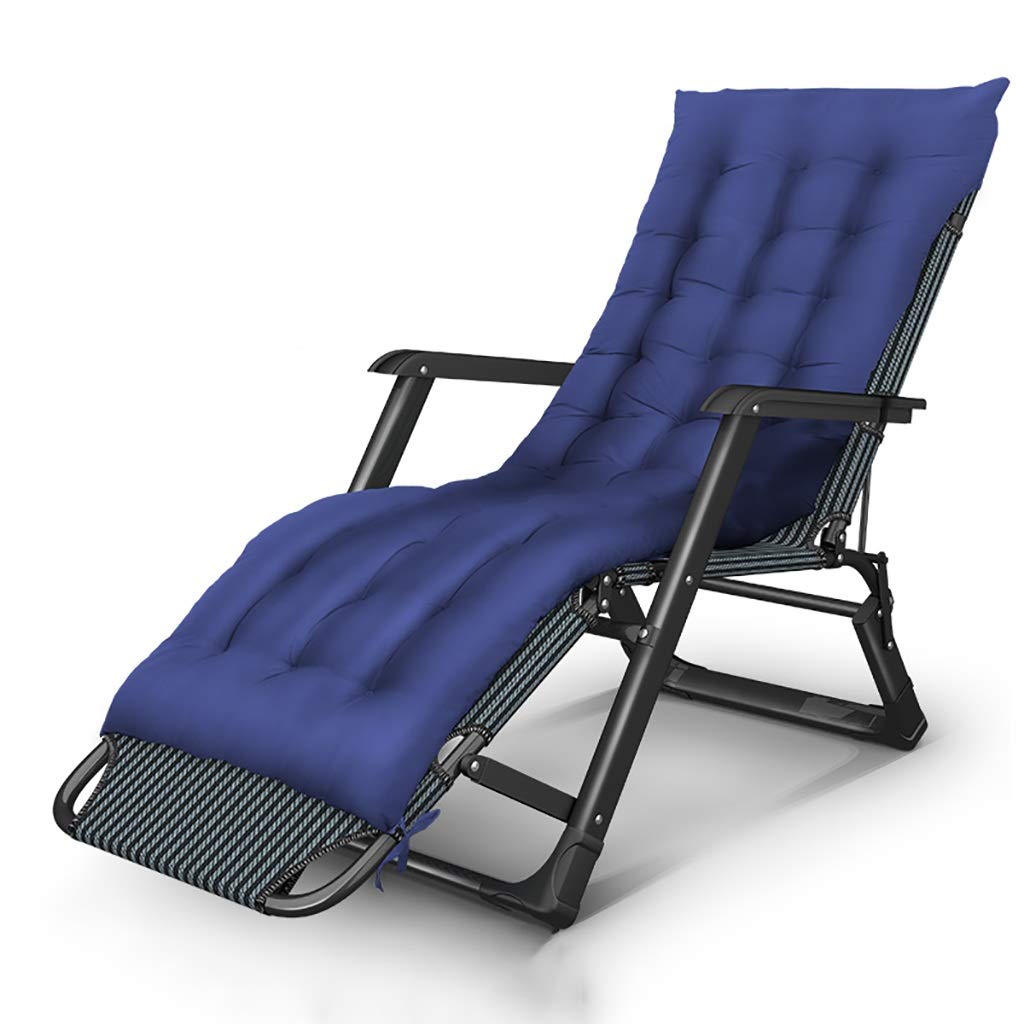 Portable Foldable Lounge Chair - 180 Degree Adjustable Recliner for Office, Balcony, Home & Beach - Multi-Functional Nap Chair (Color: Blue) - Perfect for Relaxing, Sunbathing & Outdoor Activities