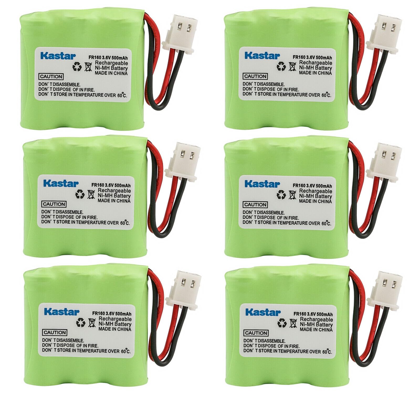 Kastar 6-Pack Ni-MH 2/3AAA 3.6V 500mAh Rechargeable Batteries - Compatible with Eton Microlink FR160, Scorpion, FRX1, FRX1D Weather Radios & Radio Shack 20-435 - Perfect for Emergency Kits, Outdoor Adventures & Shortwave Radios