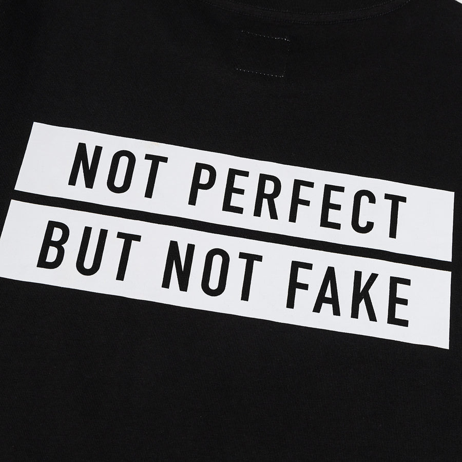 ASUSL NOT PERFECT TEE - Black Cotton Unisex T-Shirt for Casual Wear & Street Style Fashion