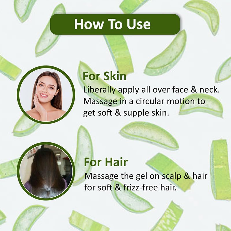 Omeo 100% Organic Aloe Vera Gel for Face & Hair - 100gm | Hydrating, Soothing & Non-Sticky | Reduces Pimples & Acne | Perfect for Sunburn Relief, Daily Skincare & Hair Conditioning