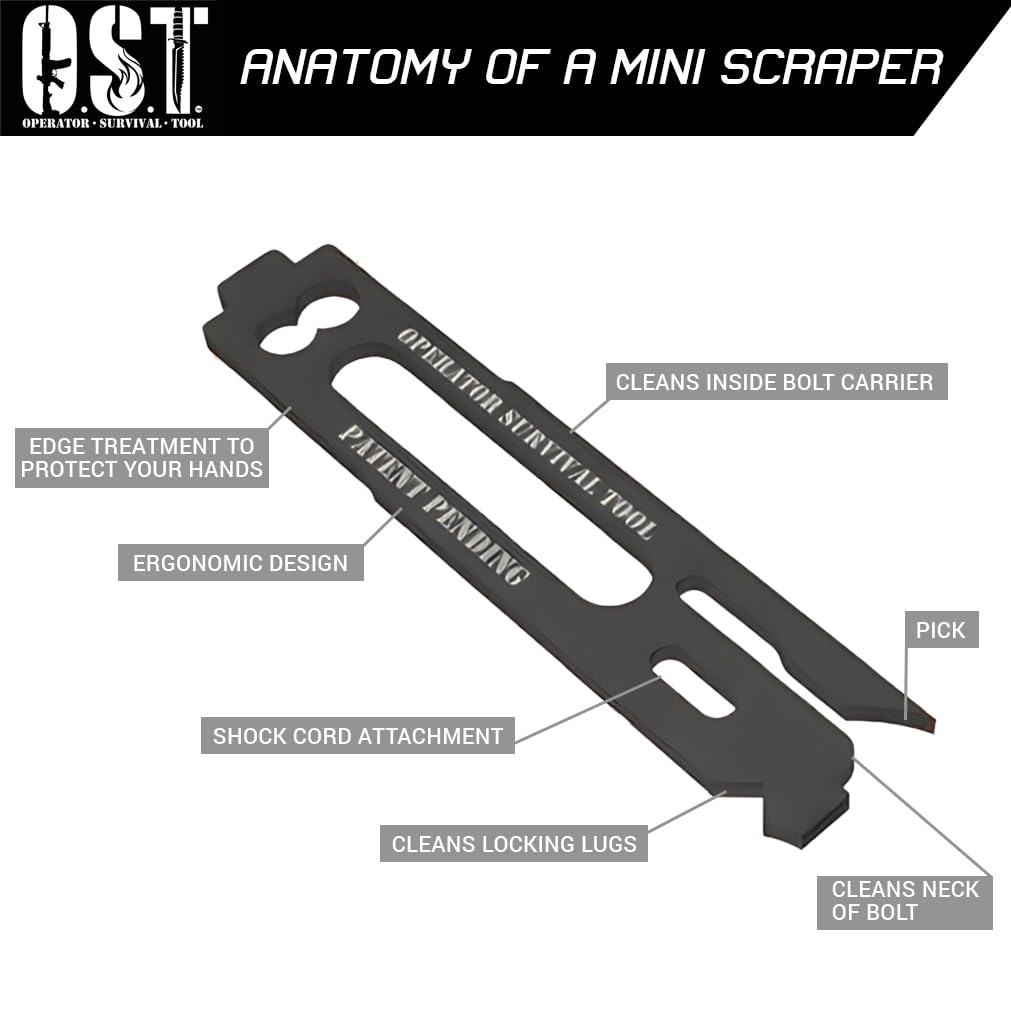 OST 223/556 Field and Range Kit - 4 Piece Gun Cleaning Kit for Pistols & Rifles | Carbon Scraper, Bore Snake, Gun Lube & Cleaner | Perfect for Outdoor Shooting, Hunting & Firearm Maintenance