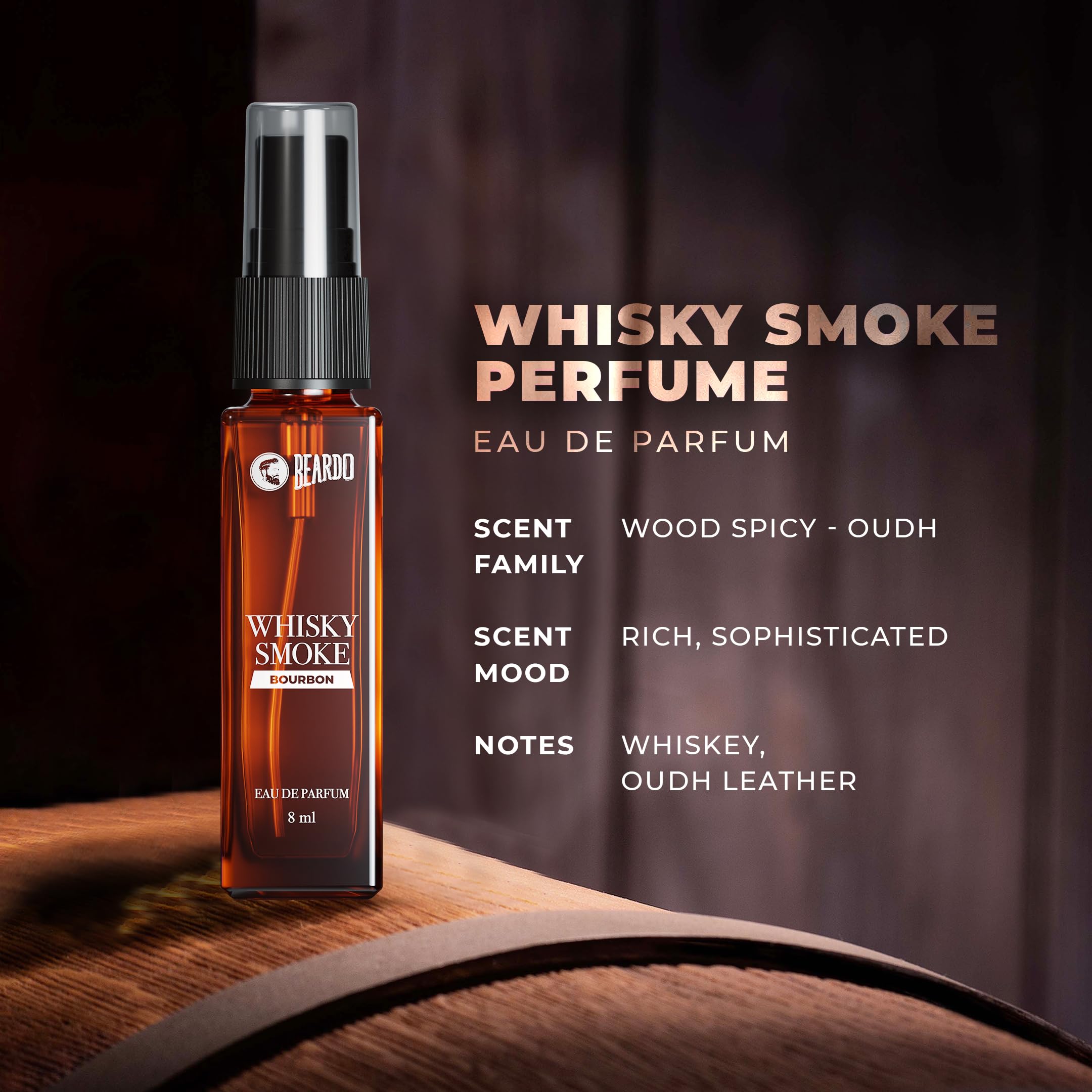 Beardo Whisky Smoke Cologne for Men & Freed Smokin' Hot Perfume for Women (8ml x 2 Pack) - Long Lasting Fragrance Set - Romantic Date Night Scent - Perfect Christmas Gift for Him & Her - Great Present for Friends & Special Occasions - Ideal for Evening Events, Parties & Intimate Moments