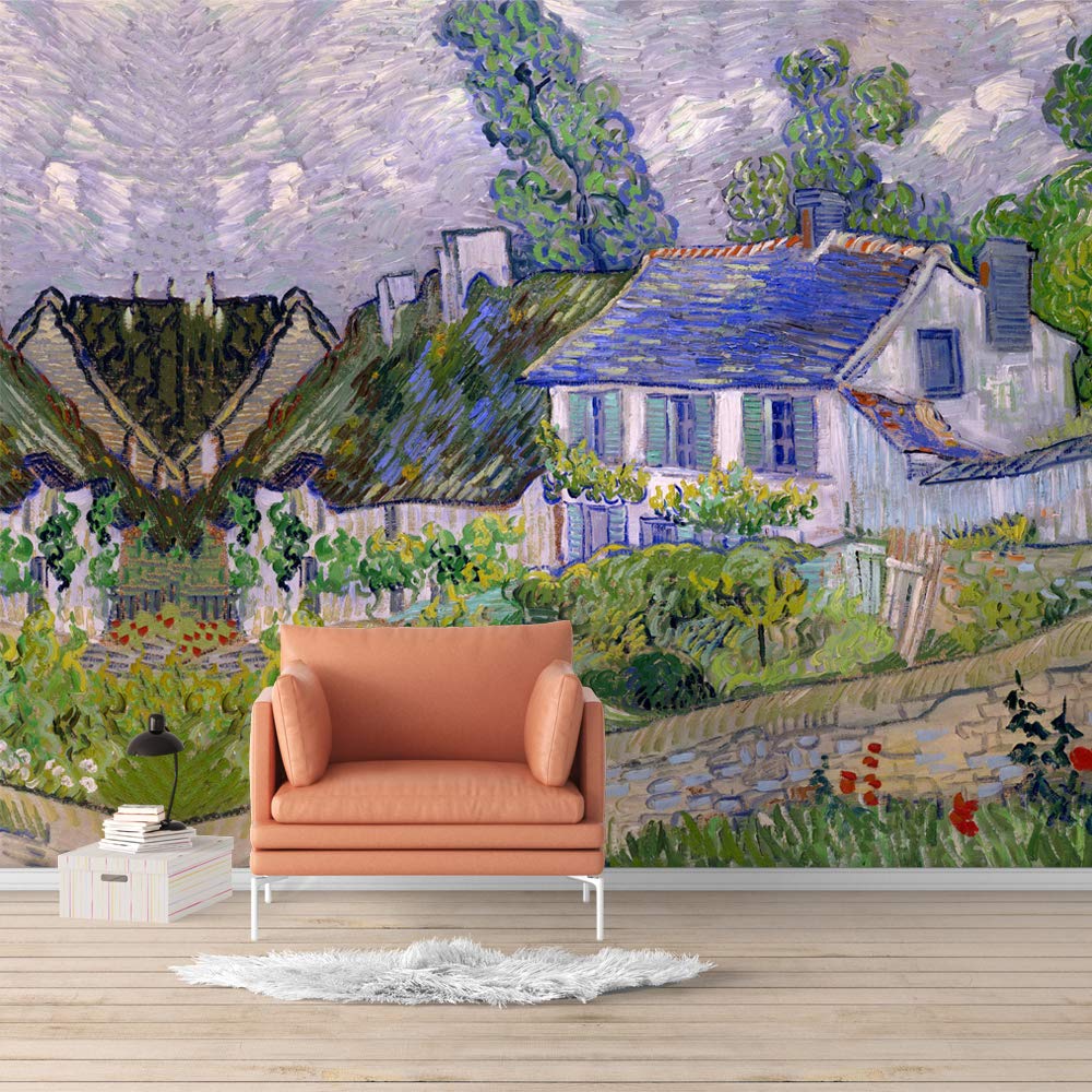 Van Gogh Starry Night Wall Mural - Large Removable Peel and Stick Wallpaper (100x144 inches) - Famous Painting Bedroom Decor for Home & Office - Perfect for Accent Walls, Living Rooms, and Dorm Rooms