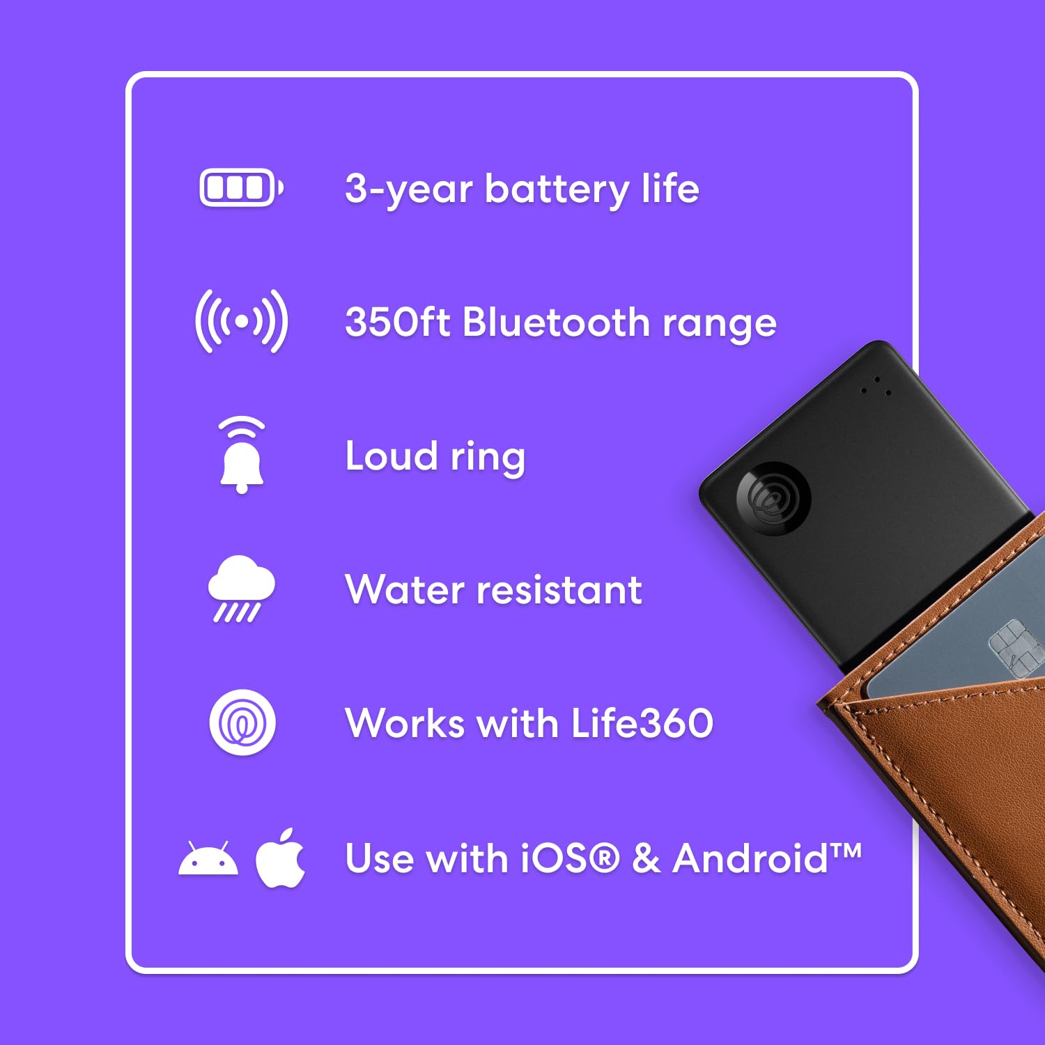 Tile by Life360 Slim (2024) - 2-Pack Bluetooth Tracker & Item Locator for Wallet, Keys, Luggage, Passports | Phone Finder for iOS & Android | Black | Perfect for Travel, Office & Daily Essentials Tracking