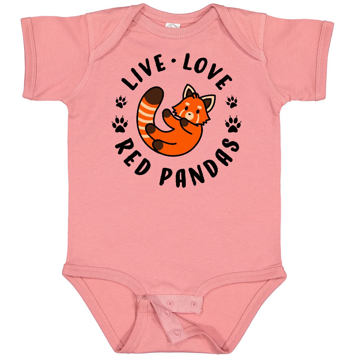 Inktastic Live Love Red Pandas Baby Bodysuit - Cute Animal Print Onesie for Newborns & Infants - Perfect for Family Photos, Playdates & Everyday Wear