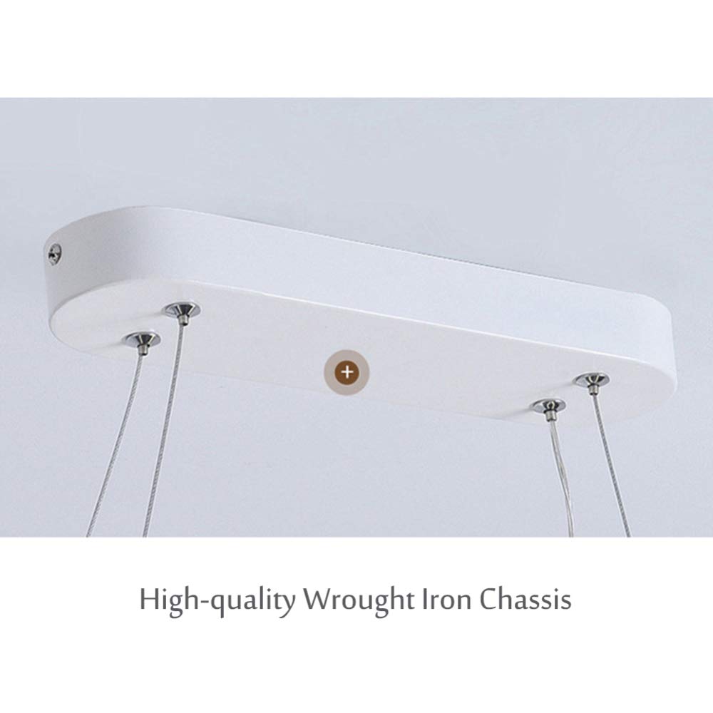 Modern Oval LED Pendant Light - Adjustable Aluminum Linear Chandelier for Living Room, Dining Table & Office (Black + Cold White, 70×20cm) - Perfect for Kitchen Islands, Bedroom Lighting & Contemporary Home Decor