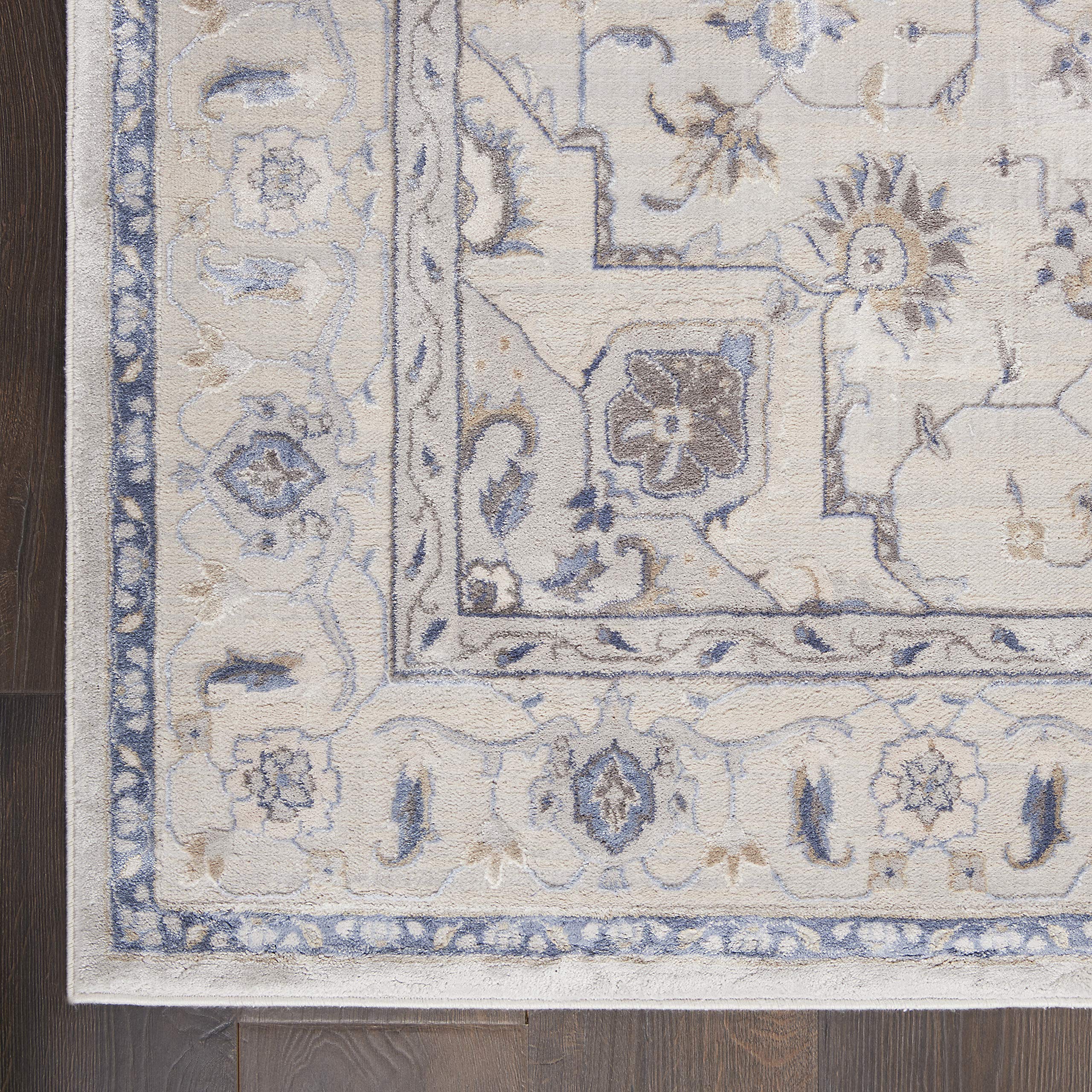 Nourison Sleek Textures Traditional Ivory/Grey 5'3