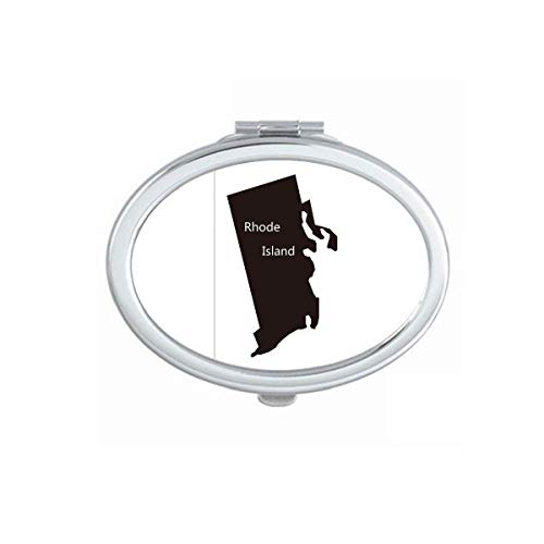 DIYthinker USA Map Outline Mirror - Portable Foldable Double-Sided Makeup Mirror with Glasses Holder for Travel, Home Vanity & Dorm Decor