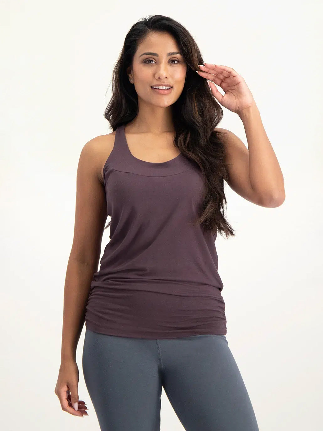 Urban Goddess Kami Yoga Tank Top - Women's Workout & Fitness Apparel for Yoga, Gym & Running - Berry Color