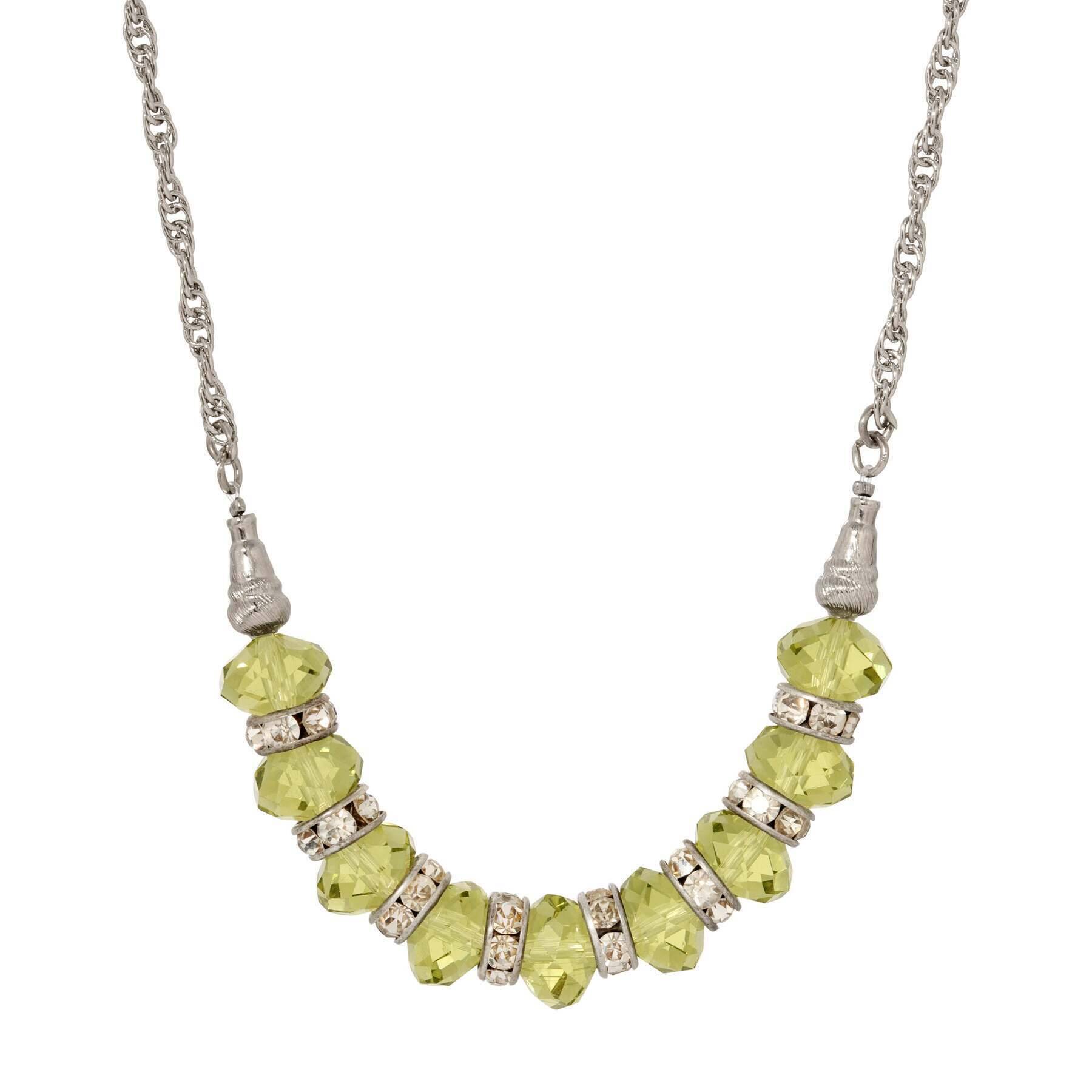 Luxury 1928 Crystal Beaded Chain Necklace - 16