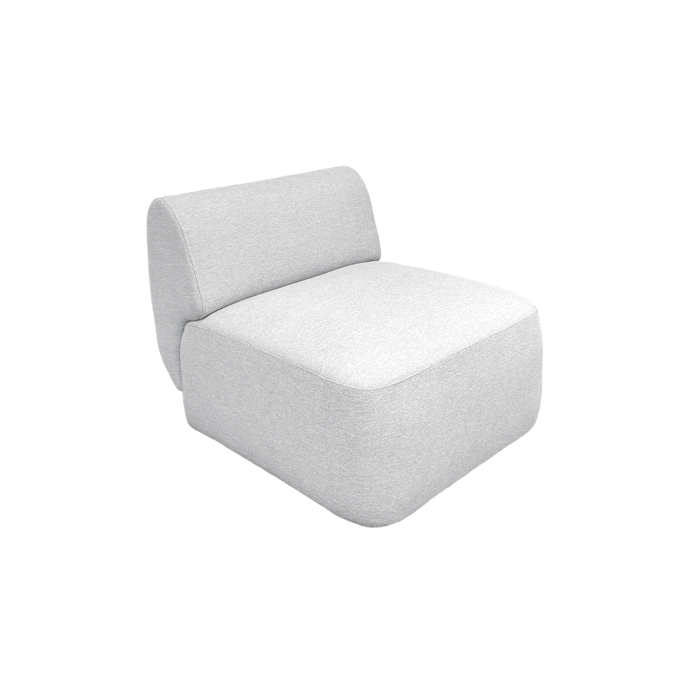 Pebble Armless Sectional Chair - Modern Comfort & EcoClean Fabric - Perfect for Living Room, Office, or Lounge Areas