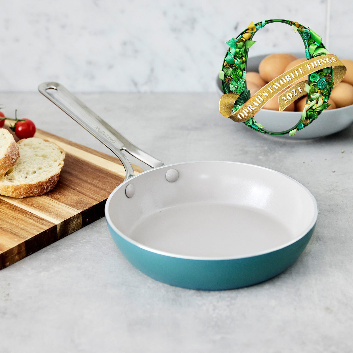 Nova Ceramic Nonstick 8-Inch Fry Pan | Deep Teal | Healthy Cooking, Frying & Sauteing for Home Chefs