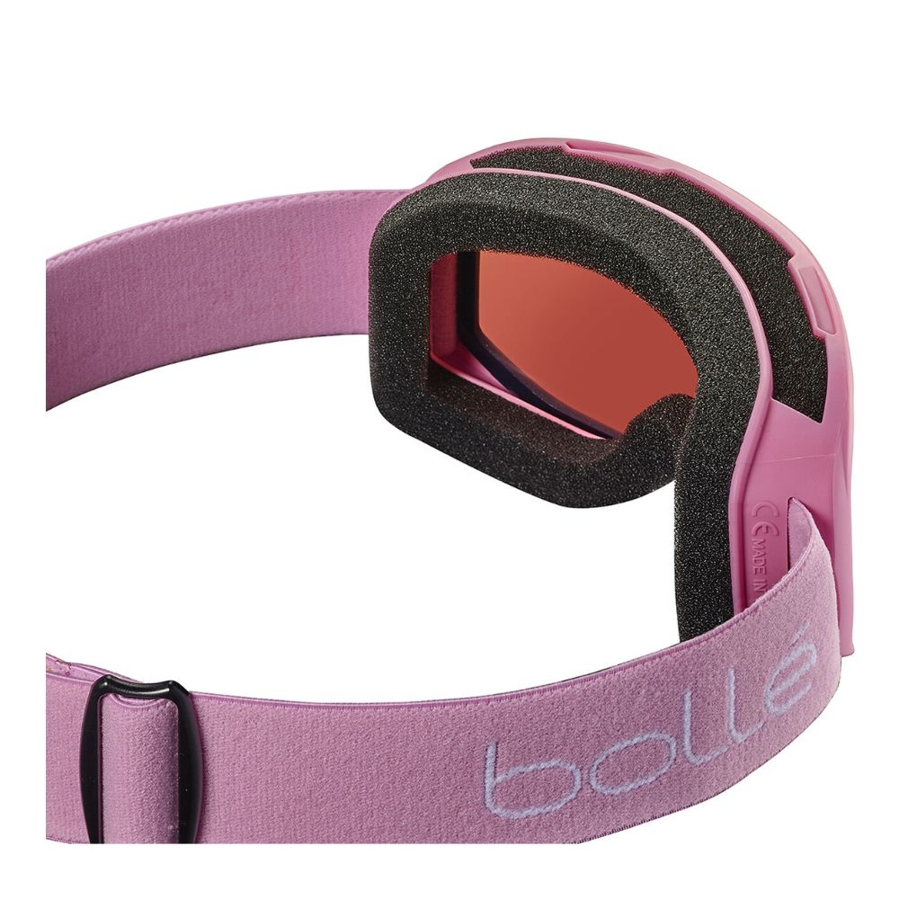 Bolle Inuk Kids Ski Goggles for Girls 3-6 Years - Pink Matte Frame with Rosy Bronze Cat. 3 Lens | UV Protection for Snowboarding & Winter Sports