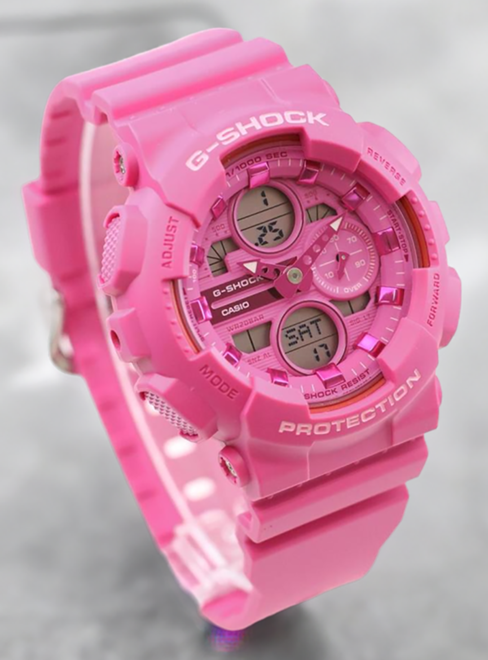 CASIO G-Shock GMA-S140PP-4AJF Pink Analog-Digital Watch for Women - Shock Resistant, Waterproof, Solar Powered - Perfect for Sports, Outdoor Activities & Fashion Accessories