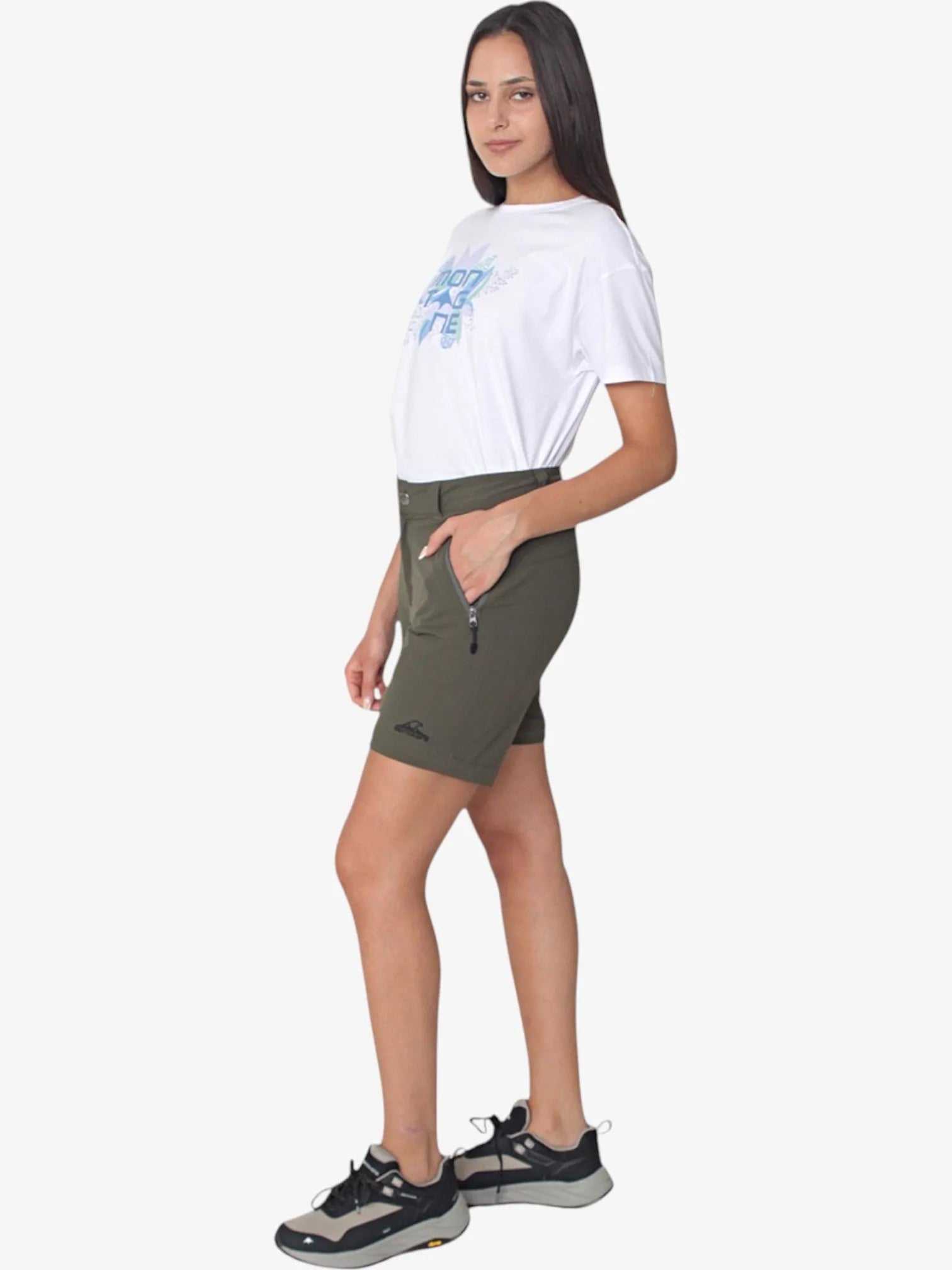 Women's Convertible Hiking Pants Jamaica Trekking Military Green - Lightweight Quick-Dry for Outdoor Adventures, Camping & Travel