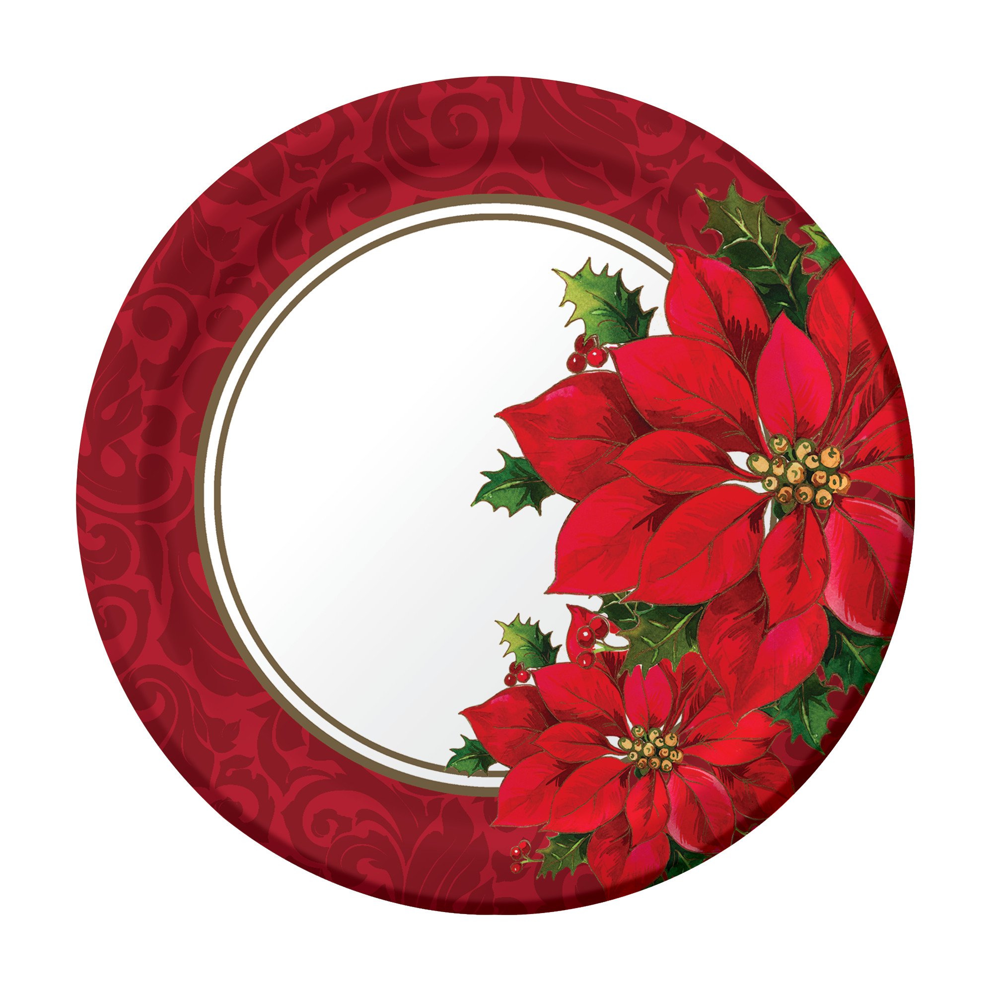 Creative Converting 8 Count SturdyStyle Paper Dinner Plates, 8.75 Inch - Christmas Themed Disposable Plates for Holiday Parties, Family Gatherings & Festive Celebrations