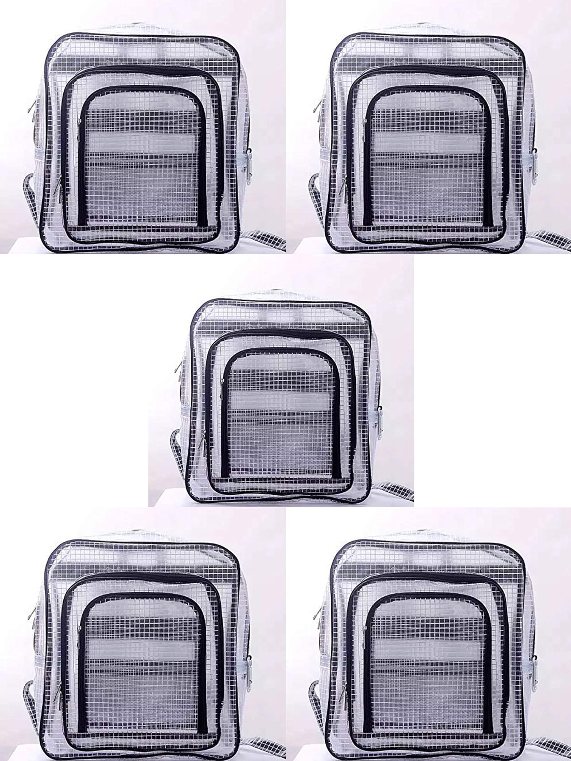 15.7inch ESD Anti-Static Clear PVC Backpack (40x35x15cm) - Cleanroom Engineer Tool Bag with Full Cover PVC for Computer Tools - Ideal for Clean Room Work & Electronic Repairs (5-Pack)