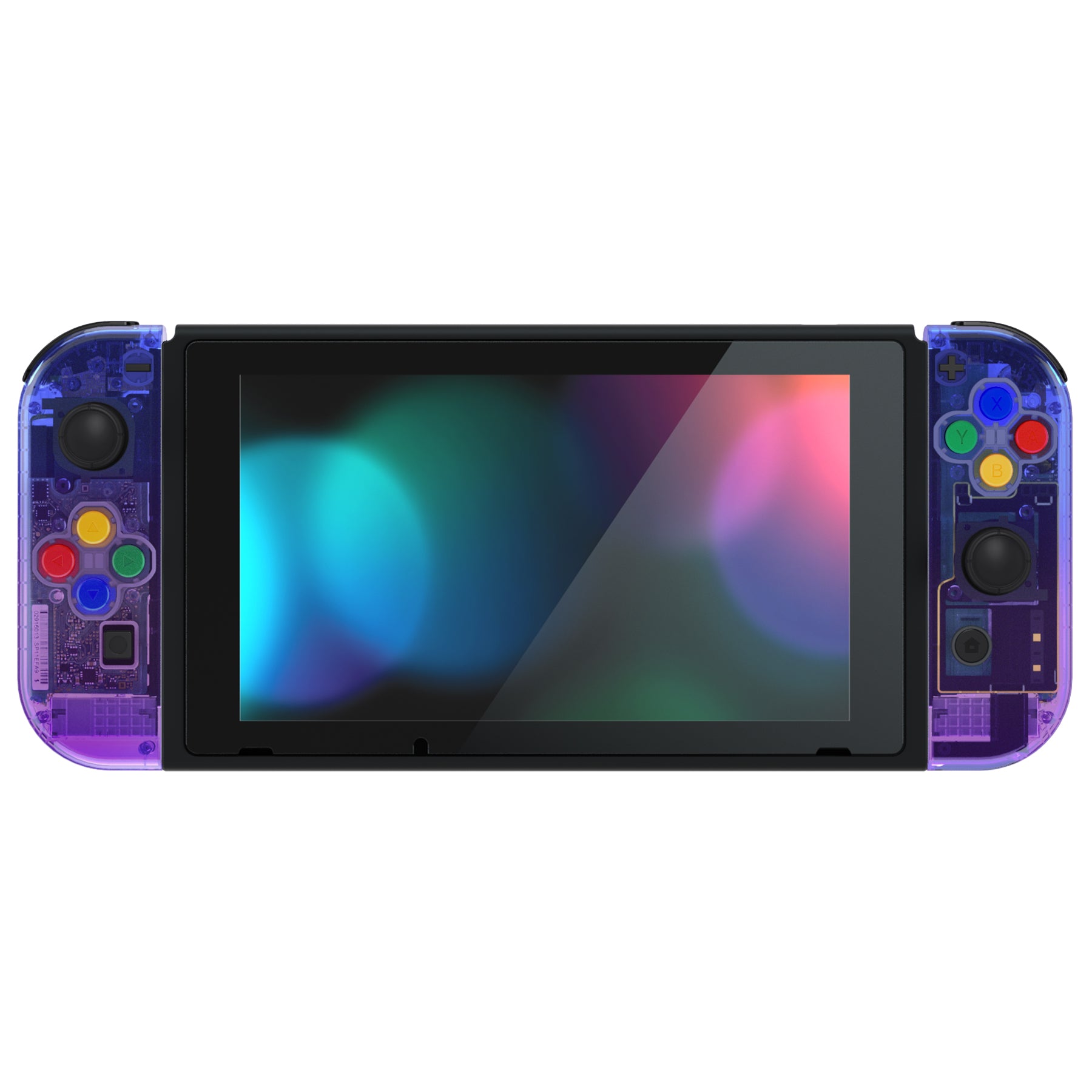 eXtremeRate Gradient Translucent Bluebell Joycon Controller Shell with Full Button Set - DIY Replacement Housing for Nintendo Switch JoyCon & OLED JoyCon (Console Not Included) | Perfect for Gaming Enthusiasts & Custom Modders