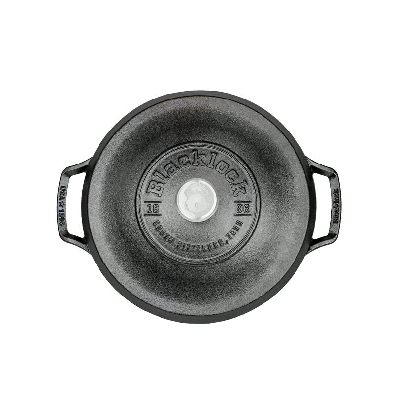Blacklock 5.5 Quart Enameled Cast Iron Dutch Oven - Perfect for Braising, Baking & Slow Cooking - Ideal for Soups, Stews & Bread Making