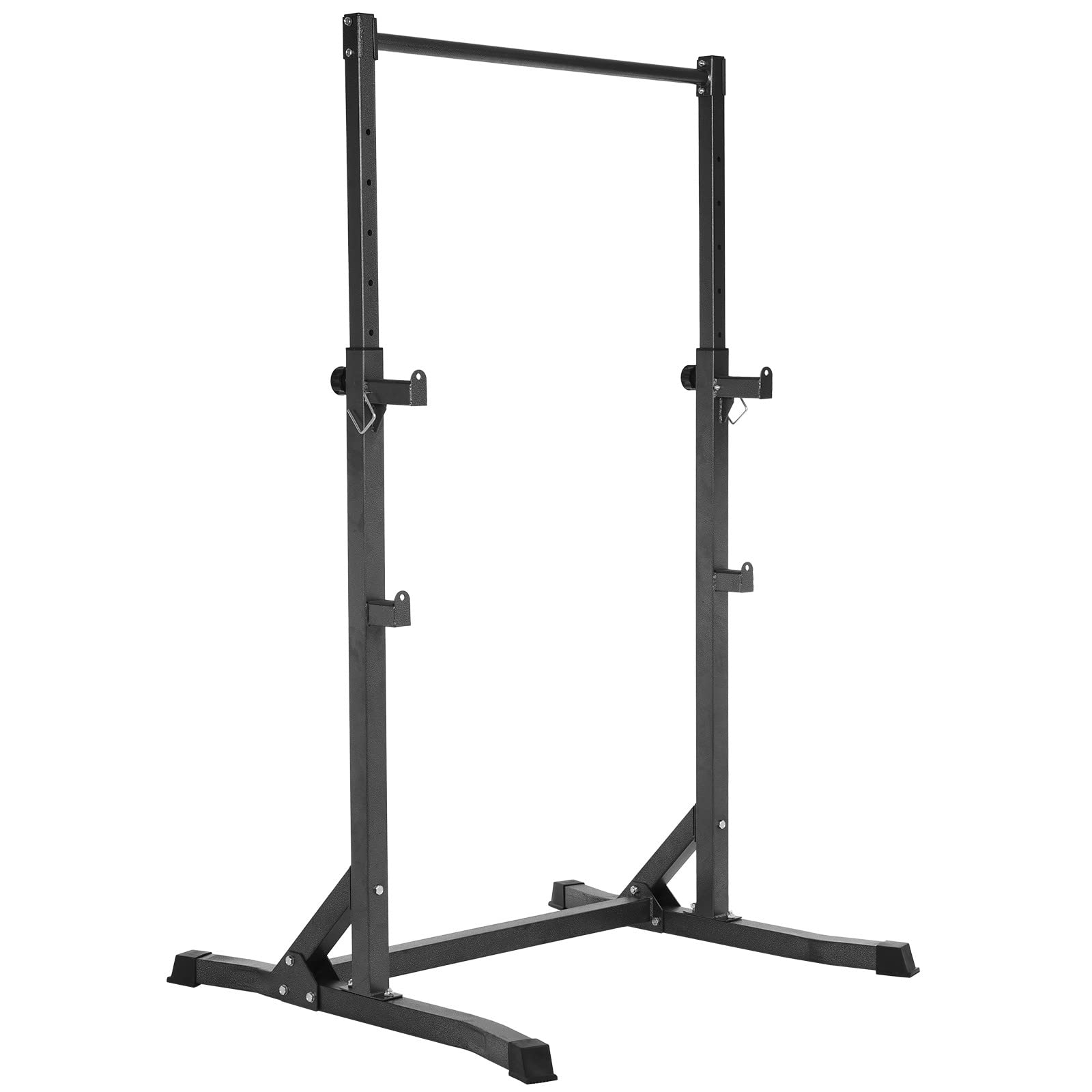 Adjustable Squat Stand Power Rack with Weight & Bar Holder - Home Gym Equipment with Built-in Floor Anchors for Stability - Squat Rack, Dip Station & Lift Bar for Strength Training & CrossFit Workouts