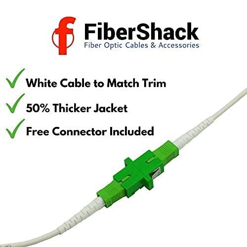 High-Speed 30ft SC/APC to SC/APC Single Mode Fiber Optic Patch Cable - 10M Simplex Optical Internet Cable for Home & Office Networks - Perfect for Fiber Internet, CCTV, and Network Extensions