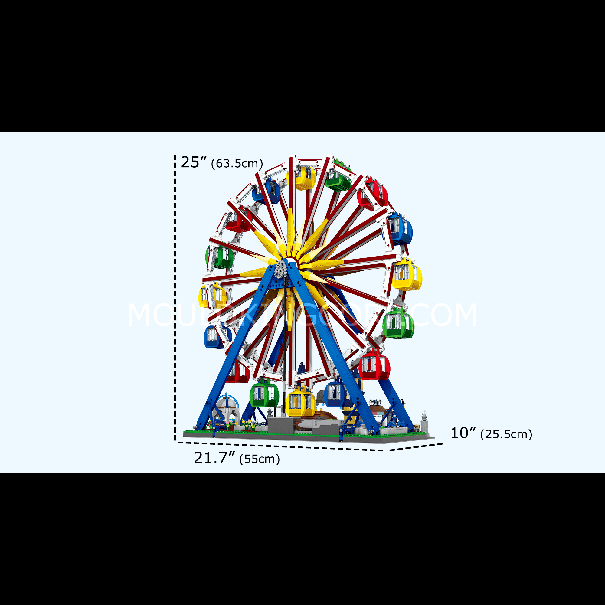 MOULD KING 11006 Ferris Wheel Motorized Building Set - 3,836 Pieces STEM Toy for Adults & Kids, Perfect for Birthday Gifts, Home Decoration & Collector's Display