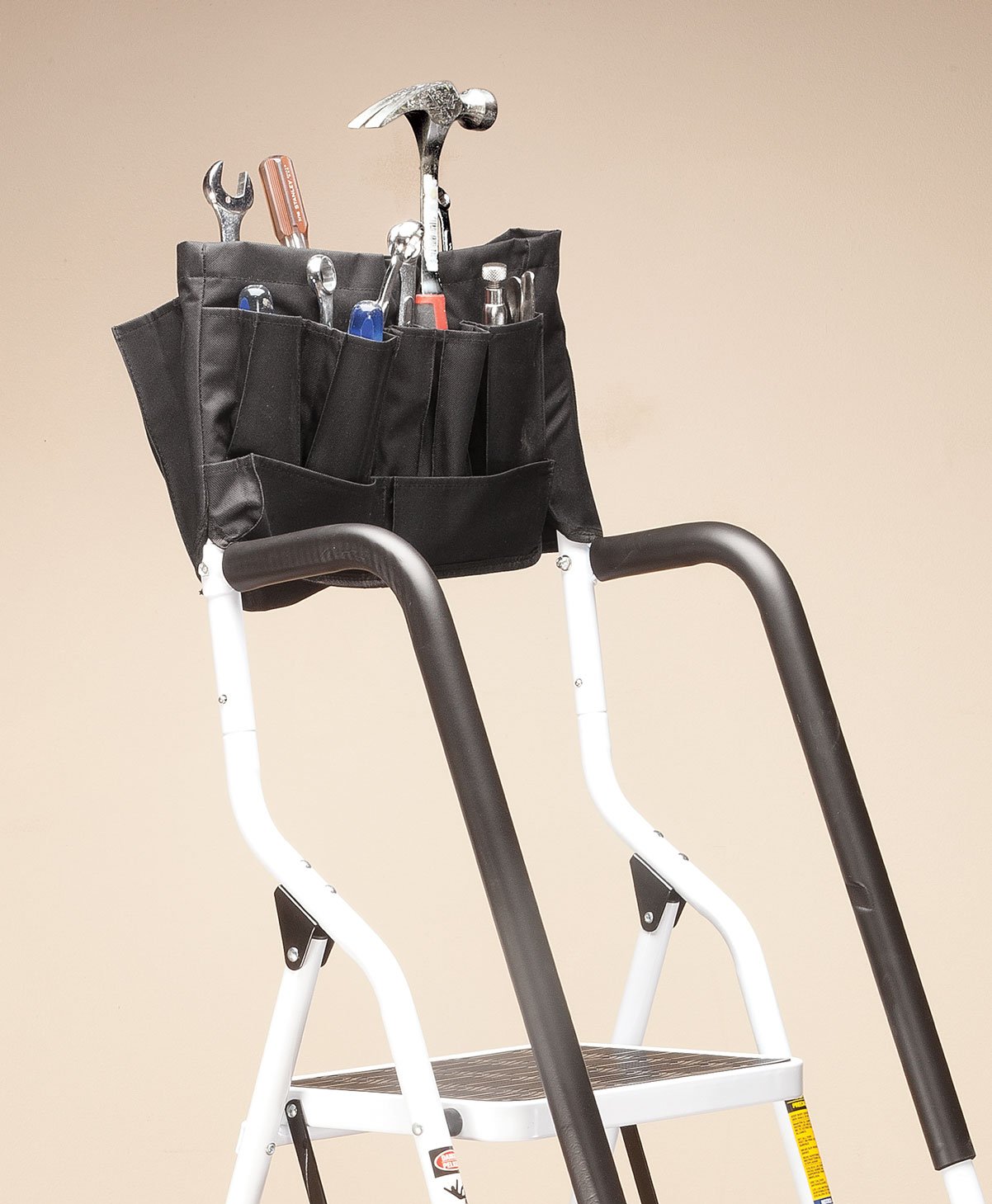 Fox Valley Traders Heavy Duty Ladder Tool Caddy - Durable Multi-Pocket Tool Organizer for Painters, Contractors & DIY Projects - Perfect for Construction, Home Renovation & Roofing Work