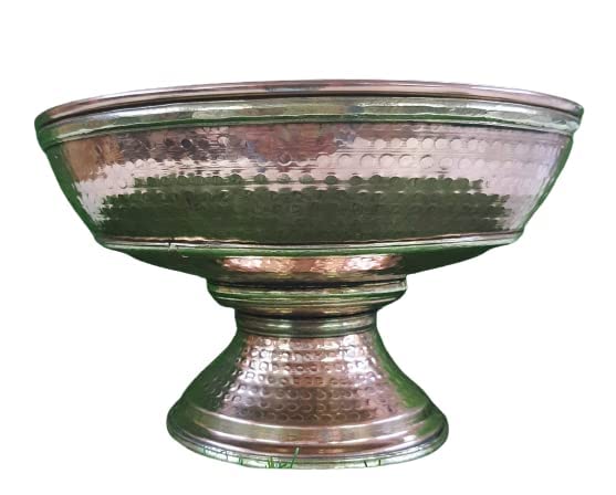 Premium Copper Fruit and Vegetable Bowl - Elegant Handcrafted Design for Fresh Produce Display - Perfect for Kitchen Countertop, Dining Table, and Gift Giving