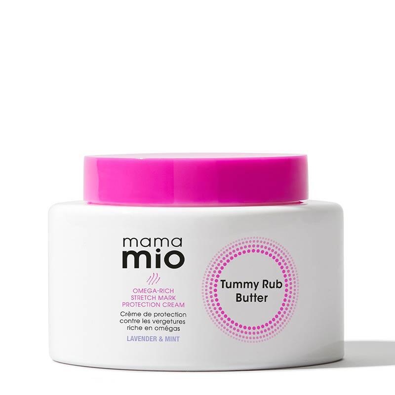 Mama Mio Tummy Rub Stretch Mark Cream - Lavender & Mint Scented Belly Butter for Pregnancy & Postpartum Care - Perfect for Expecting Moms & New Mothers