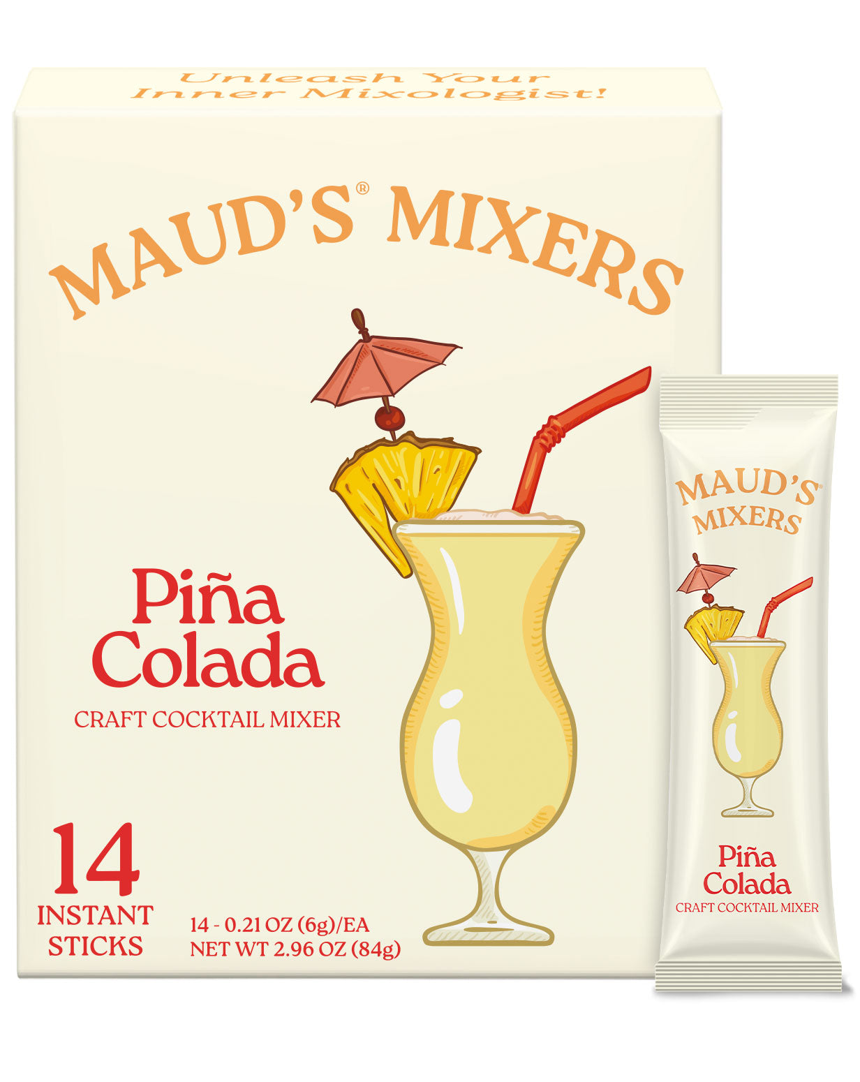Maud's Mixers Premium Pina Colada Cocktail Mix - Refreshing Tropical Drink for Parties, Beach Days & Summer Gatherings