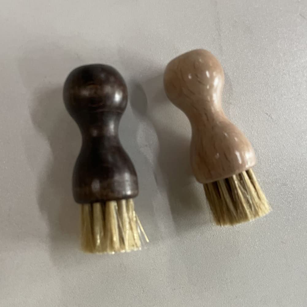 2Pcs Wooden Shoe Shine Brushes - Shoe Polish Applicator for Men & Women (Boots & Shoes Care) - Home & Travel Use