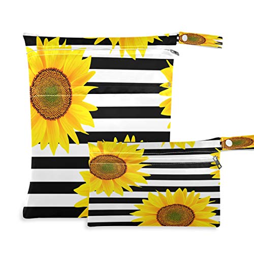 Sunflower Black And White Stripes
